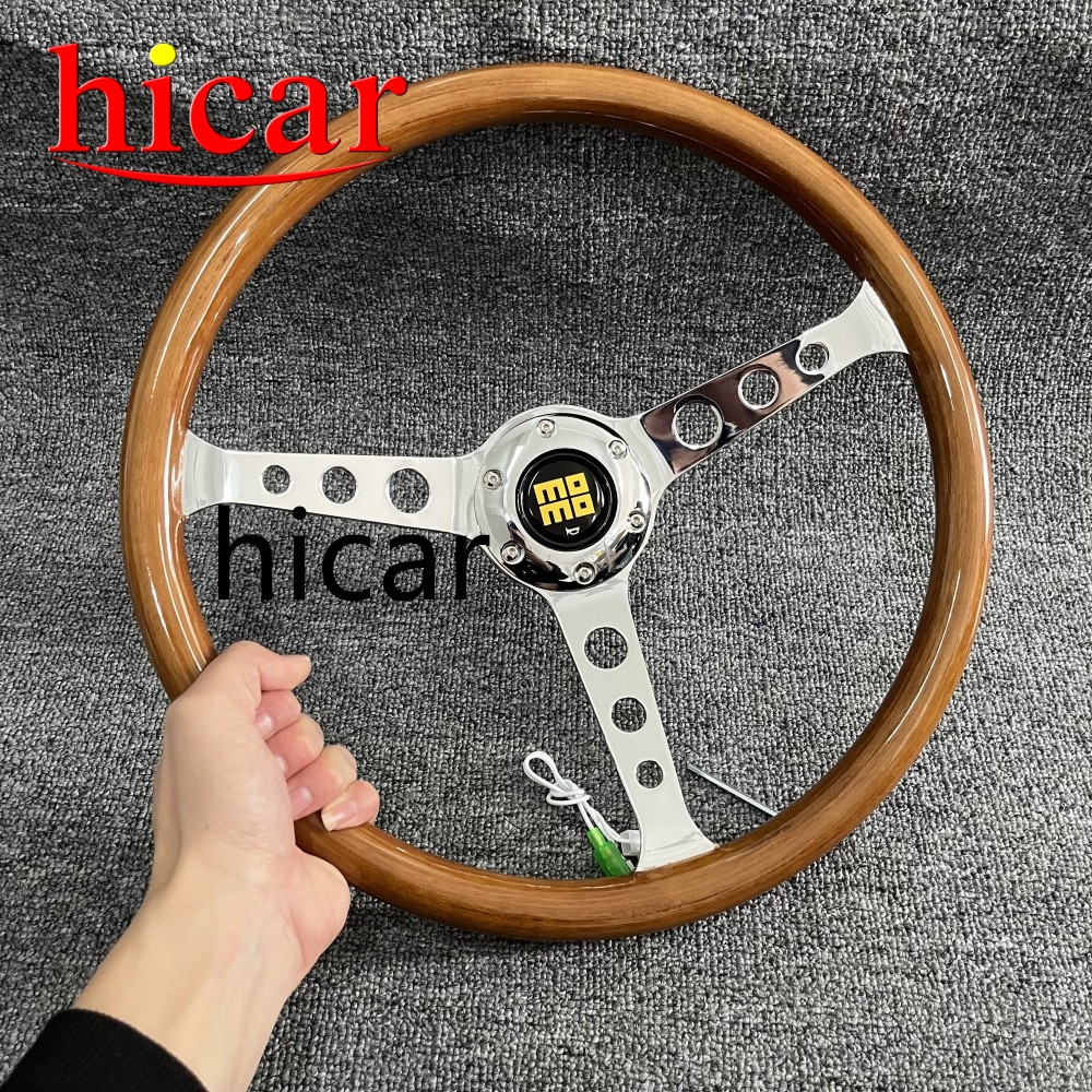 MOMO 380mm Classic Wood Auto Steering Wheel 15 Inch Universal PCD 70mm