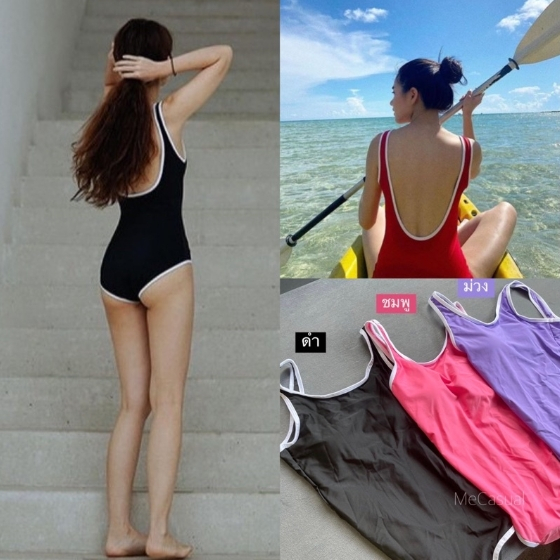 New Naked Back Swimsuit One Piece Swimsuit Bikini High Quality Fabric Beach Outfit X