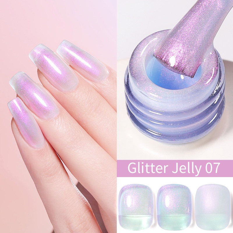 Born Pretty Jelly Nude Gel Nail Polish Aurora Purple Translucent Color