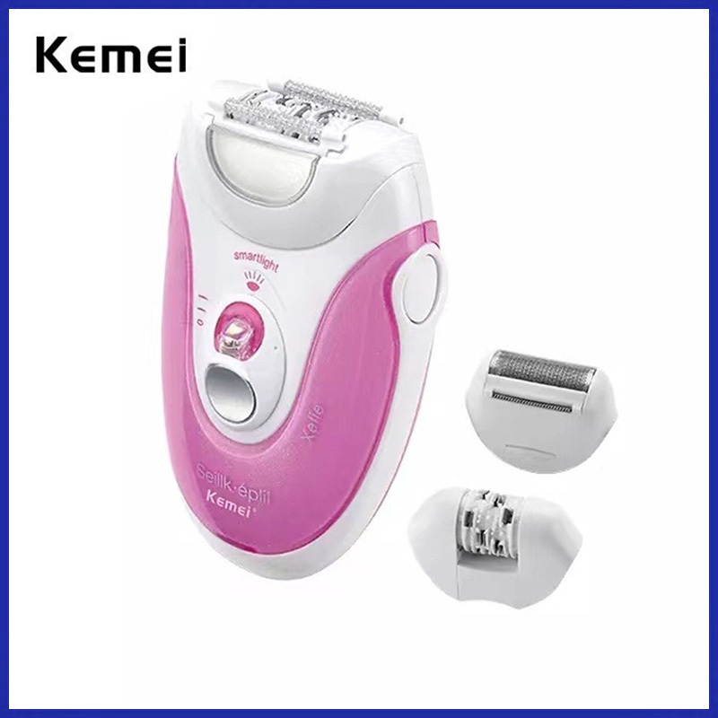 Kemei 3 In 1 Electric Epilator Women Facial Full Body Hair Removal