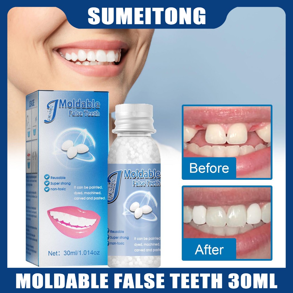 Jaysuing Plastic False Teeth Temporary Tooth Repair Kit Filling Plastic