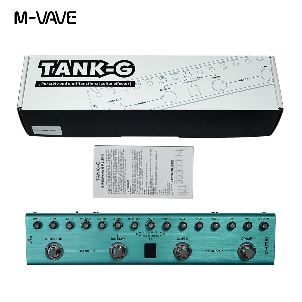 M Vave Tank G V Guitar Multi Effects Pedal Rechargeable Presets