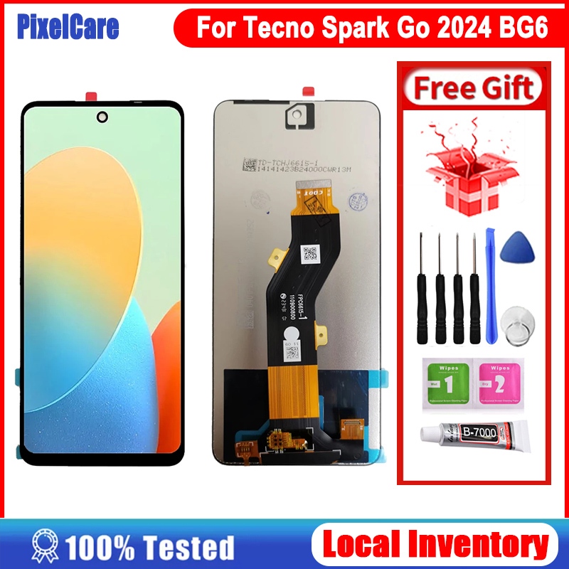 Original LCD With Frame For Tecno Spark Go 2024 BG6 LCD Display Touch