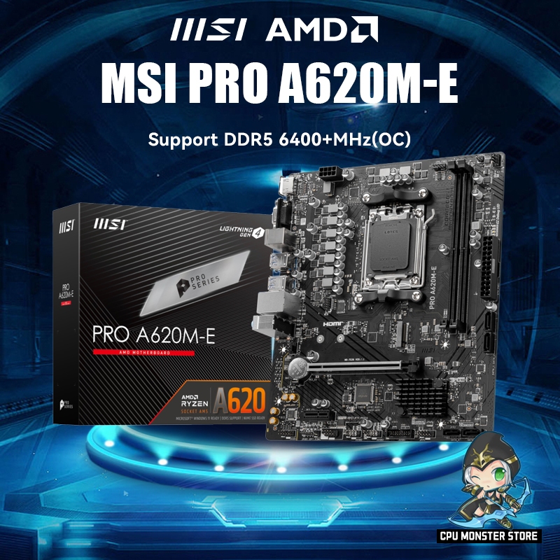 MSI PRO A620M E PRO A620 MATX AM5 DDR5 AMD Motherboard Shopee Philippines