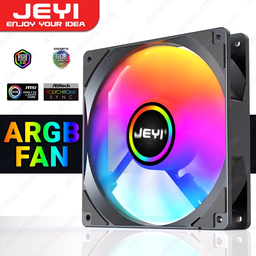 Jeyi Mm Pc Argb Cooling Fan Aura Sync Rgb Computer Fans Ultra Silent