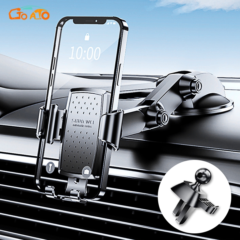 GTIOATO 2 In 1 Gravity Car Phone Holder Dashboard Clip Cellphone Mount