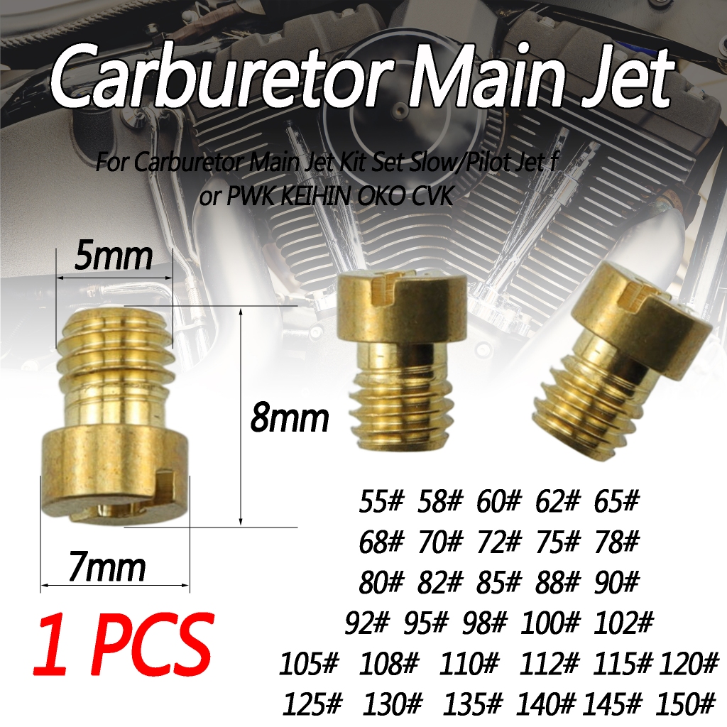 1 Pcs M5 Carburetor Main Jet Nozzle Injector 55 150 For Dellorto Sha