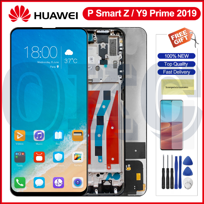 Original For Huawei Y9 Prime 2019 LCD With Frame Display Touch Screen