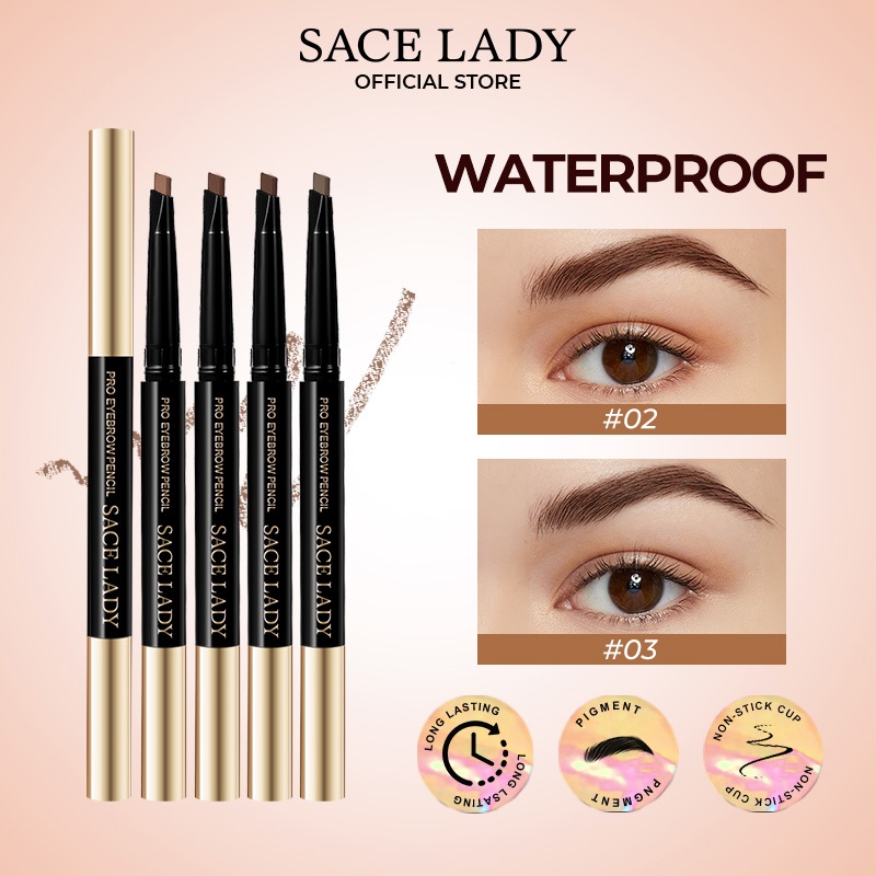 Sace Lady Eye Brow Pencil Waterproof Longlasting Smudge Proof Eyebrow