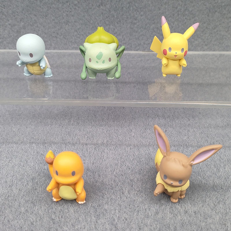 5Pcs Set 3 5cm Anime Pokemon Figure Pikachu Eevee Bulbasaur Charmander