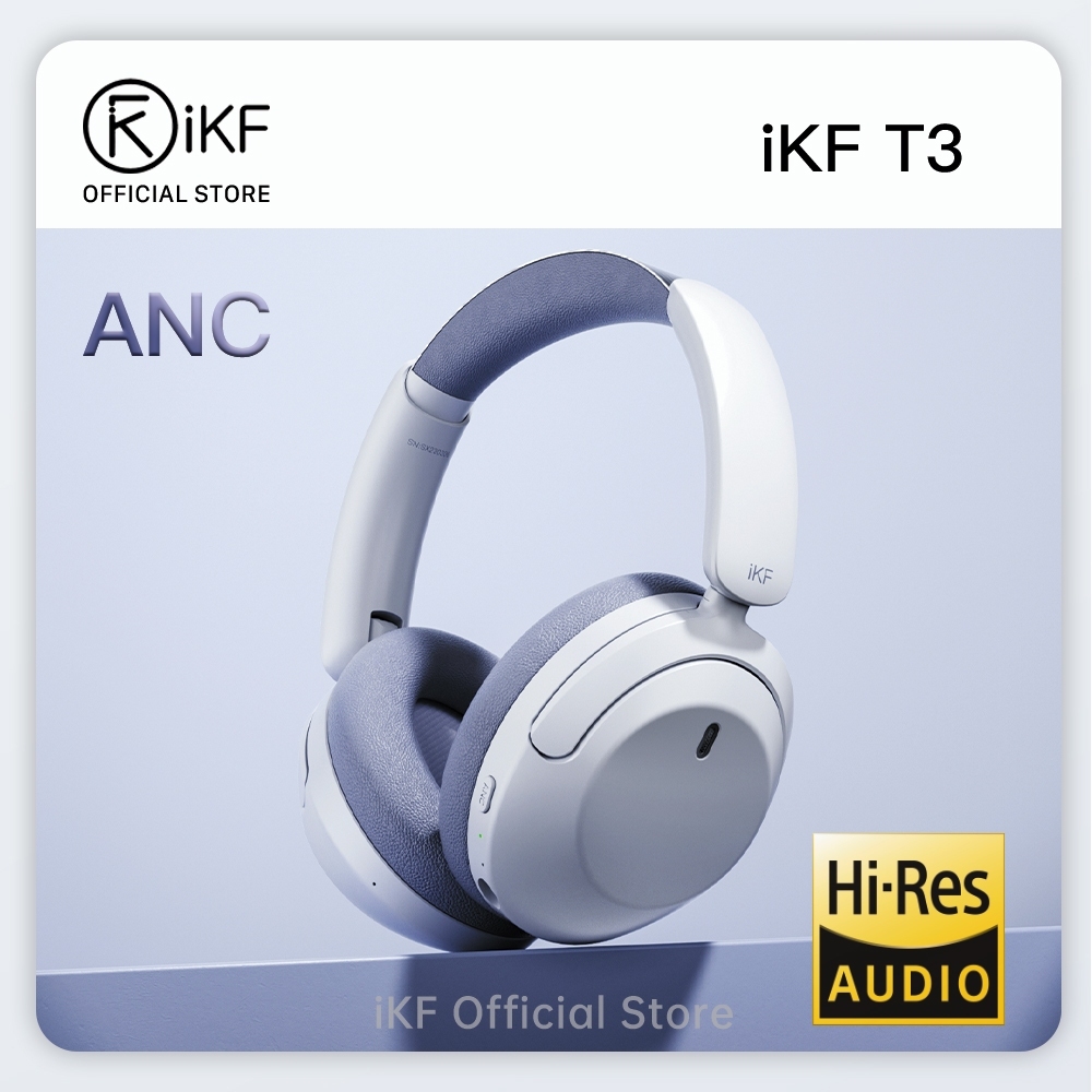 Ikf T Wireless Headphones Active Noise Cancelling Bluetooth Over Ear