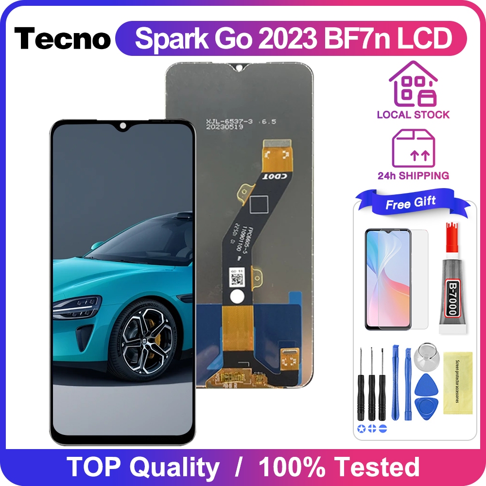 Original LCD With Frame For Tecno Spark Go 2023 BF7 BF7n LCD Display