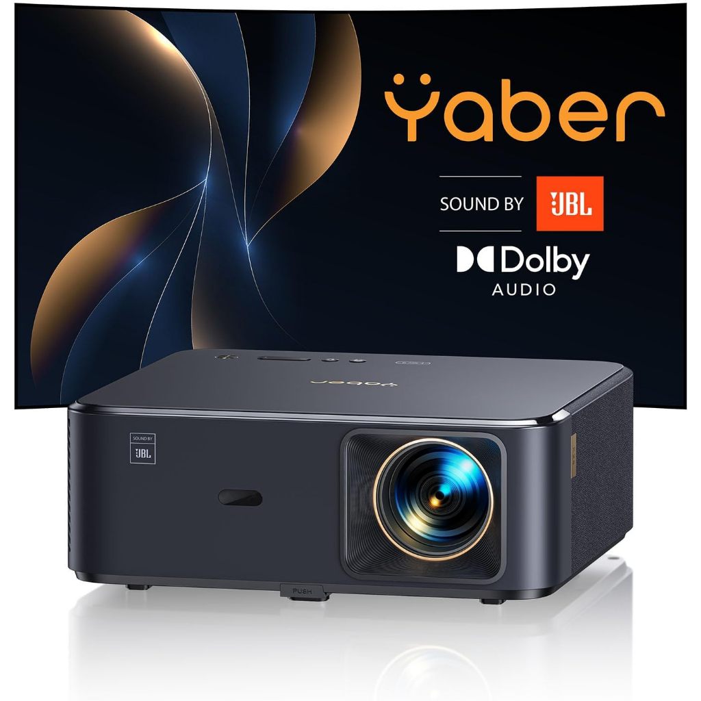 YABER K2s Projector 800 ANSI 4K 1080P WiFi 6 Bluetooth Projector With