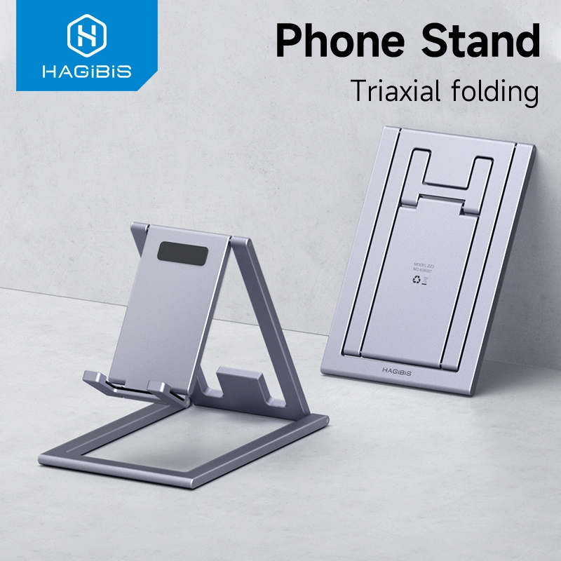 Hagibis Phone Stand Aluminum Cell Phone Adjustable Foldable Desk Phone