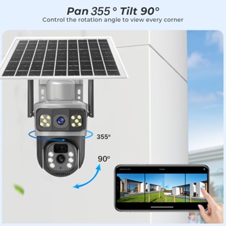 LLSEE V380 4K Dual Lens 8MP Wireless WIFI Solar CCTV Waterproof Outdoor