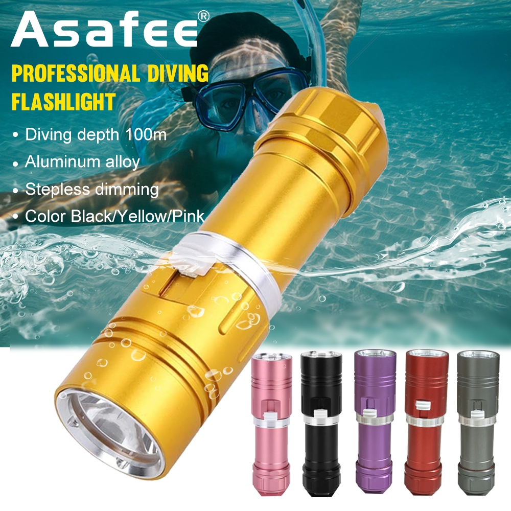 Asafee Dx Lm Diving Flashlight L Led High Power Underwater M