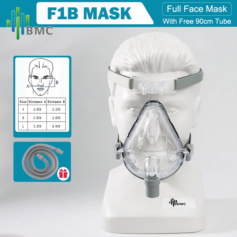 BMC F1B Full Face Mask CPAP FM1B Auto CPAP APAP BIPAP Full Face Mask