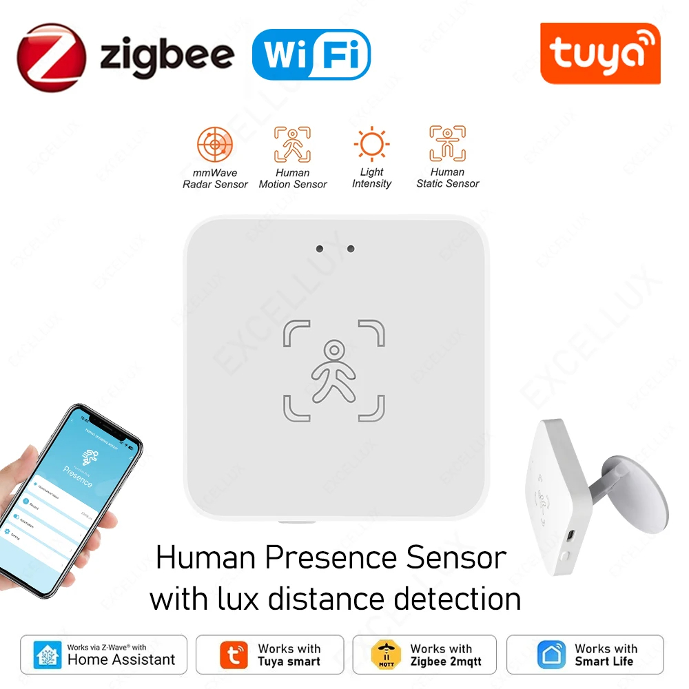 ZigBee Wifi MmWave Human Presence Motion Sensor With Luminance Distance