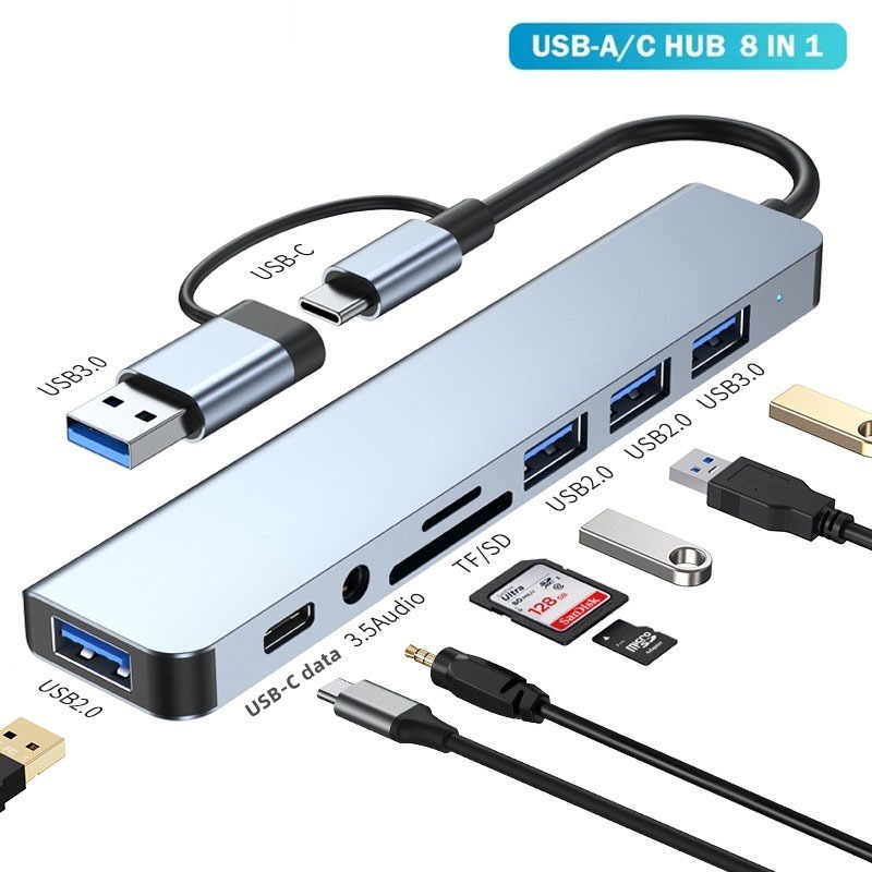 In Usb A Type C Hub Otg Adapter Docking Station Multi Usb