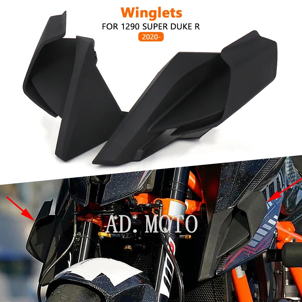 New Motorcycle Front Side Downforce Naked Spoilers Fixed Winglet