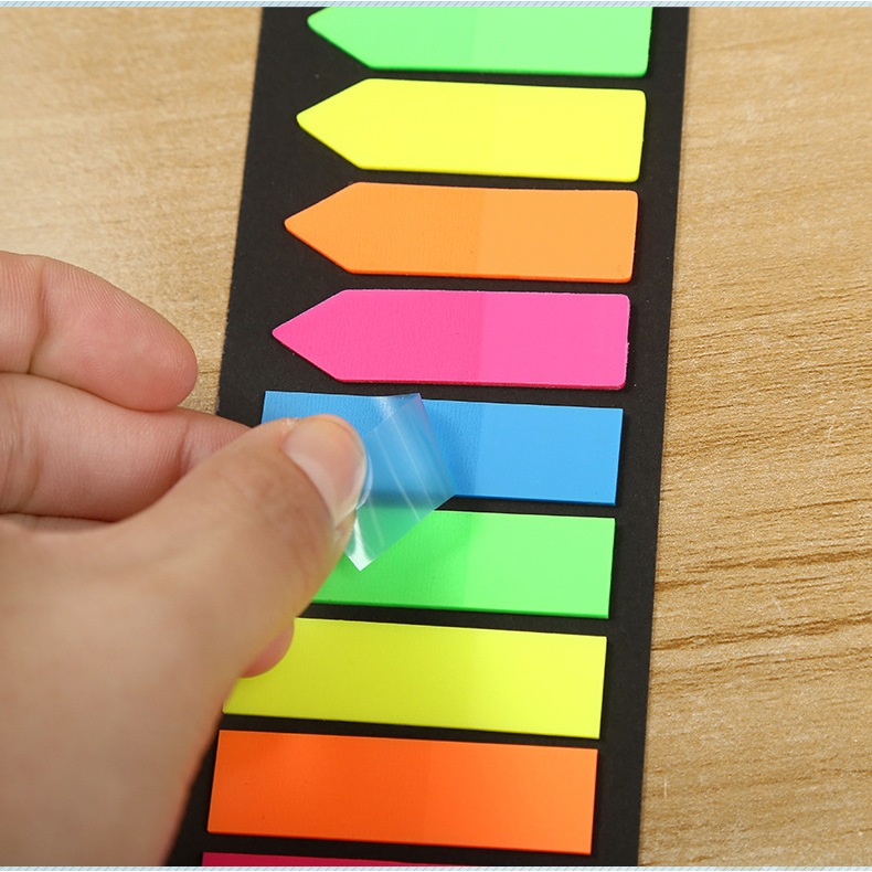 Sheets Color Transparent Fluorescent Sticky Note Flags Tabs Page