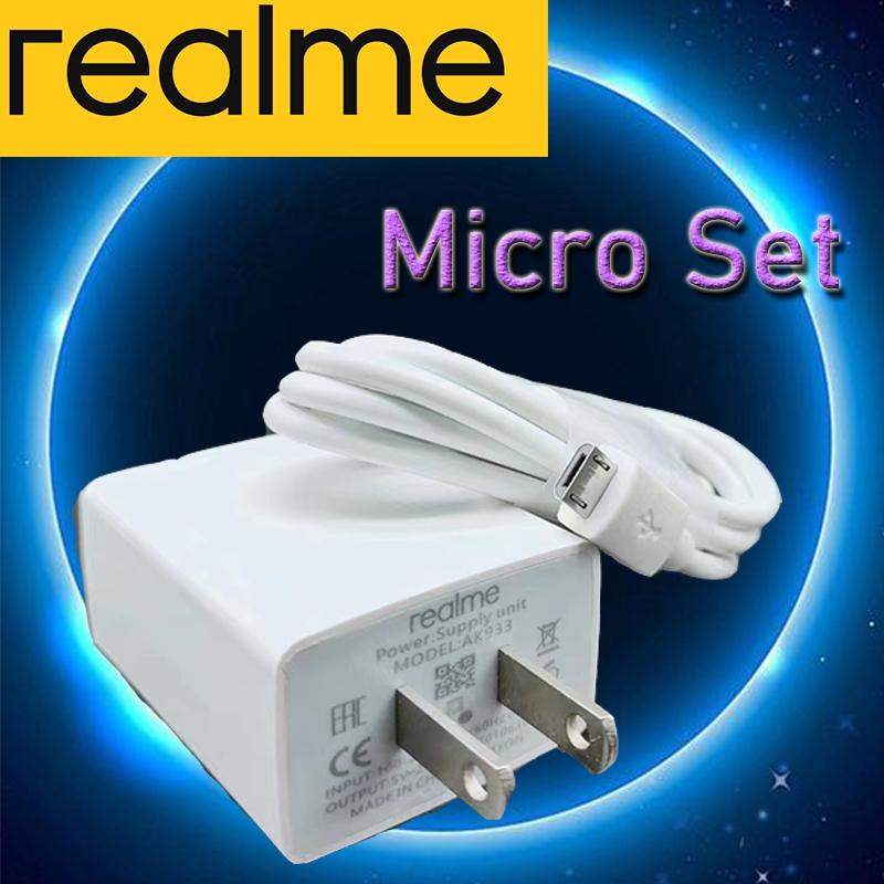 Realme Charger Original Fast Charger 5A Micro USB Type C Cable Adapter