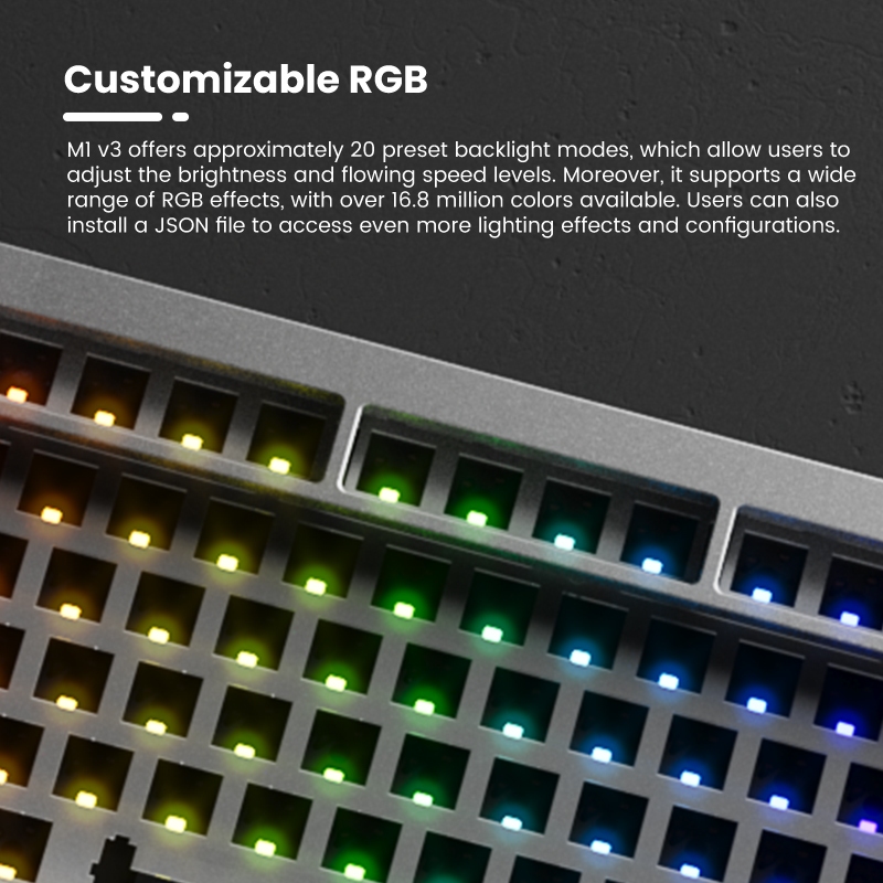 MonsGeek M1 V3 RGB Hot Swappable Wired QMK VIA Mechanical Keyboard DIY