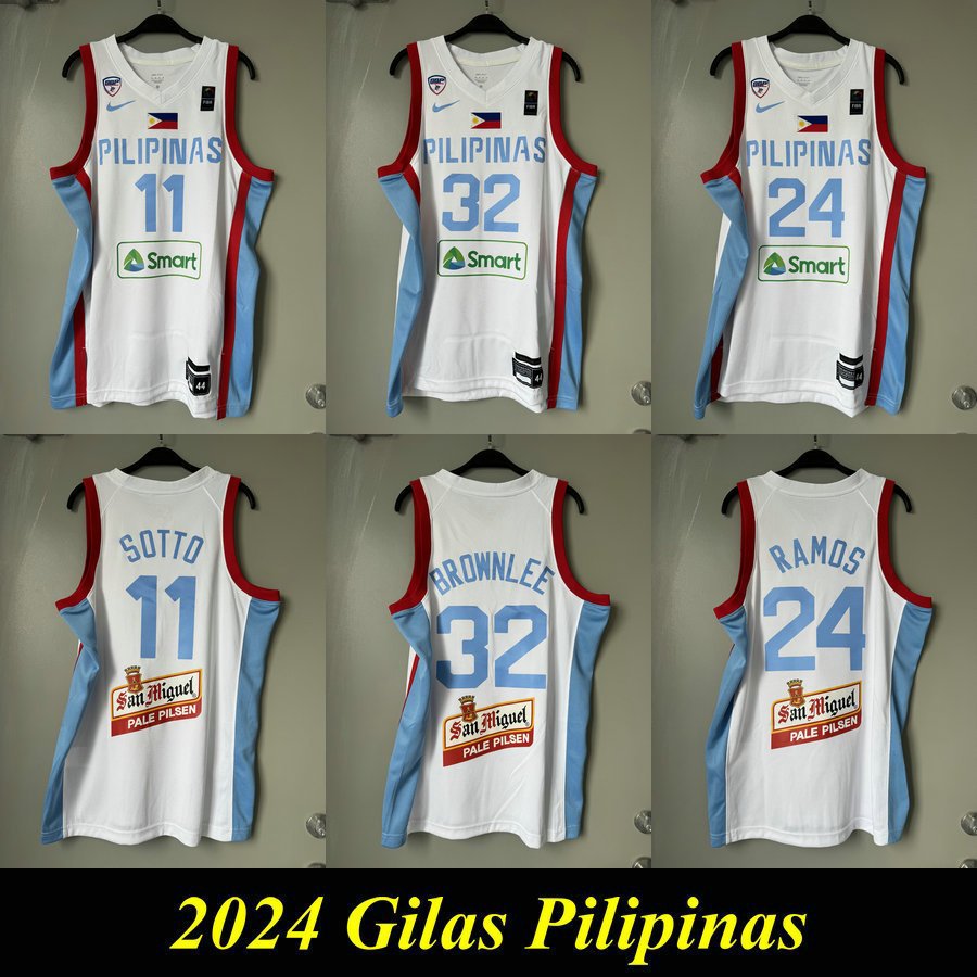 Heat PressedNew Original 2024 Gilas Pilipinas Jerseys June Mar