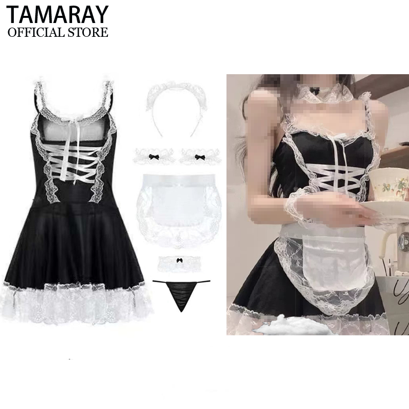 Sexy Lingerie Women Cosplay Uniform Lace Maid Outfit Fancy Dress Erotic