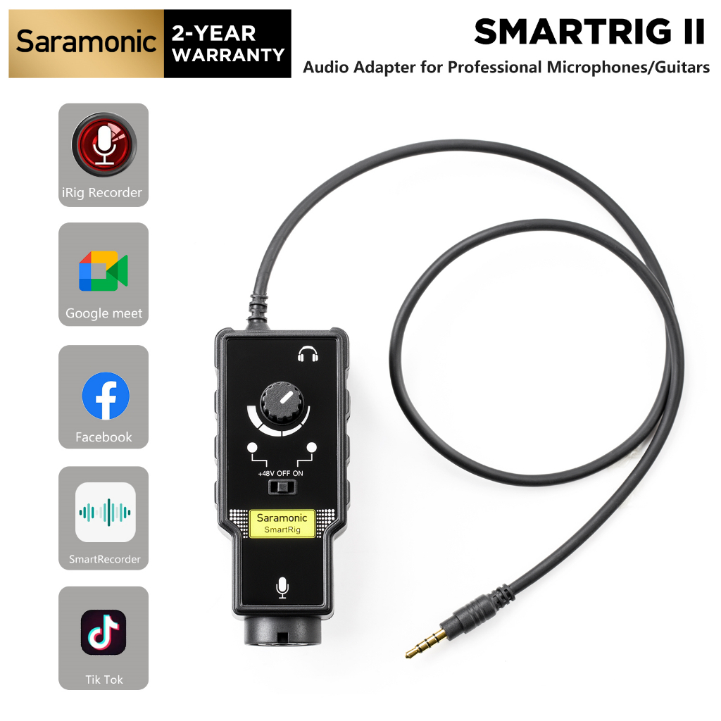 Saramonic Smartrig Ii Professional Mic Guitar Audio Interface