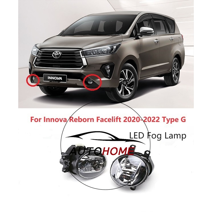 LED Fog Lamp Fog Light For Toyota Innova Reborn Facelift 2020 2021 2022