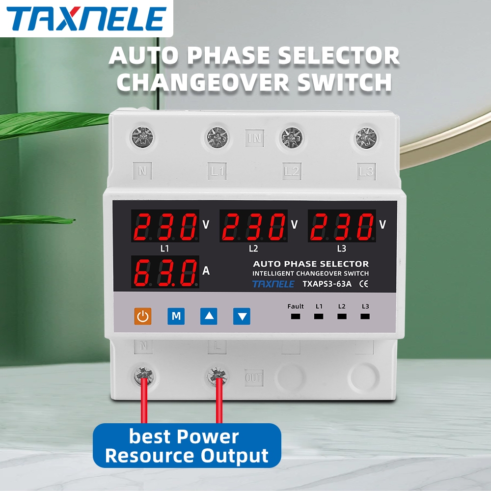 A Phase P N Din Rail Phase Selector Adjustable Over And Under