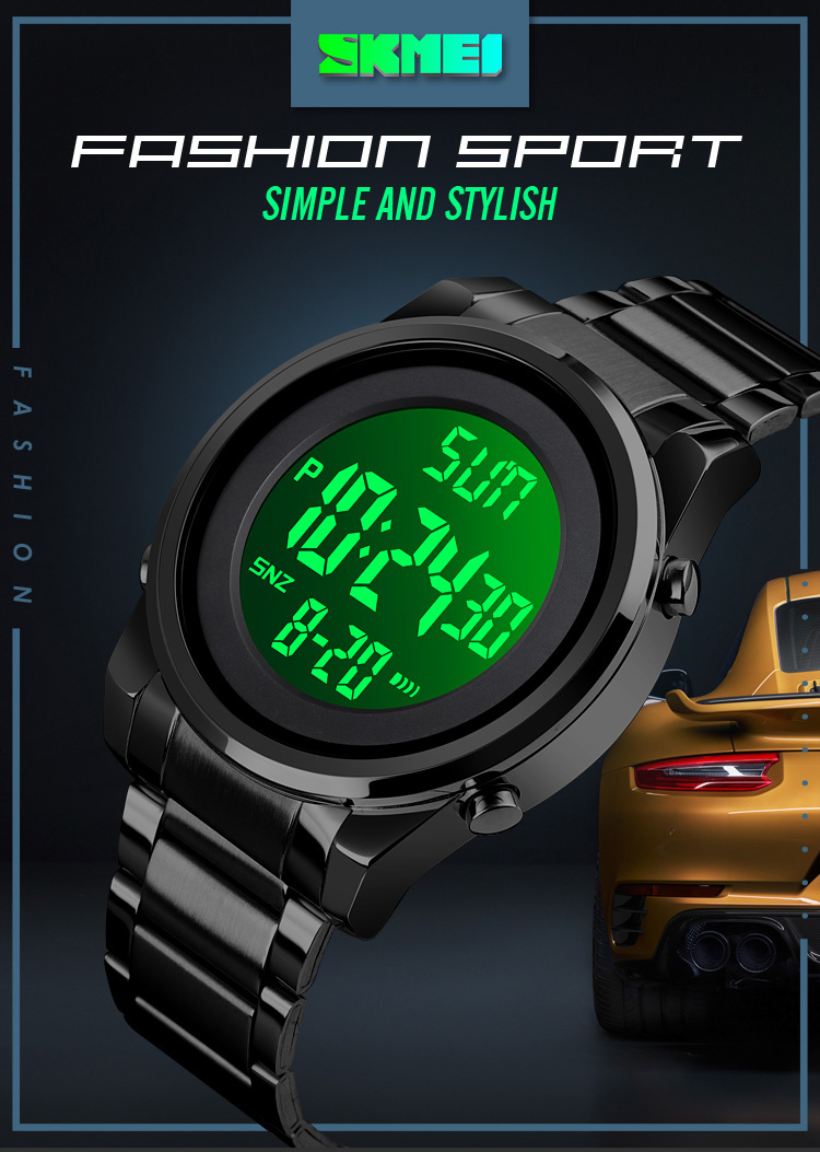 SKMEI 1611 Digital 2 Time Mens Watches Fashion LED Men Digital