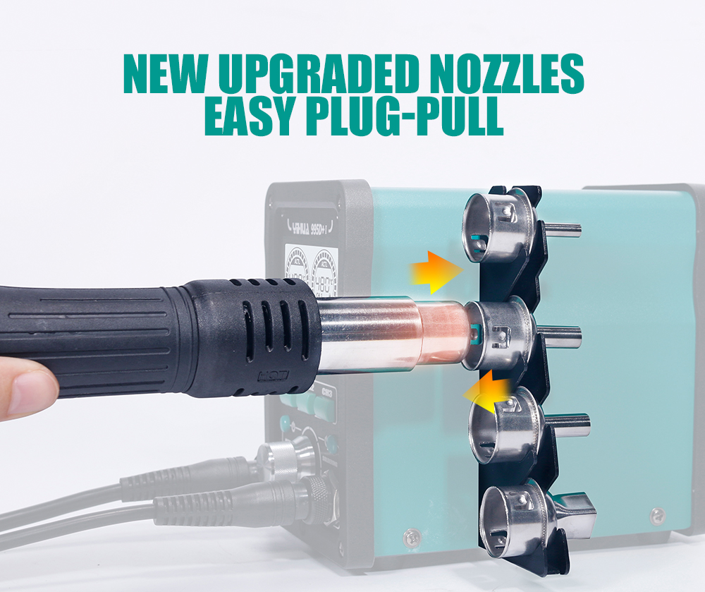 YIHUA D I W New Upgraded Nozzle Easy Plug Pull Hot Air Rework