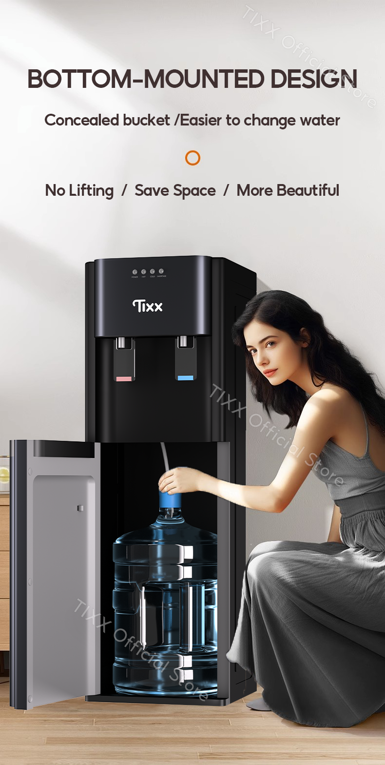 Tixx Water Dispenser Hot And Cold Bottom Load Freestanding Automatic