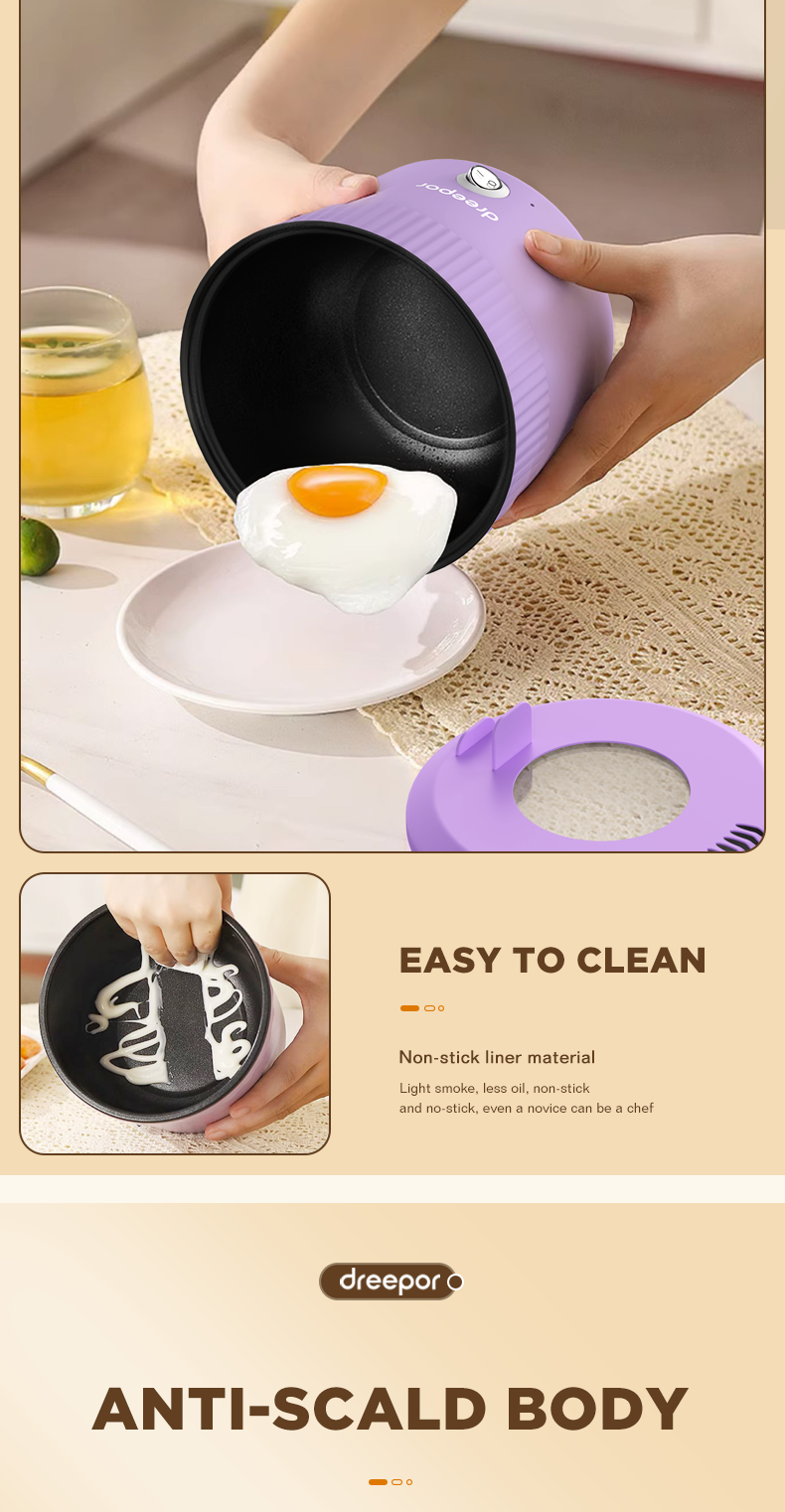 Dreepor L Multi Cooker Electric Cooker Mini Rice Cooker Small Hot Pot Shopee Philippines