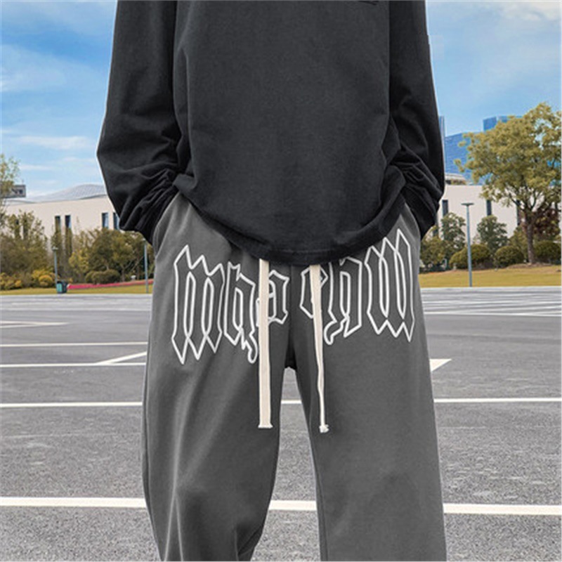 WQ Aesthetic Pants For Men Slocks Oversized Black Korean Baggy Original