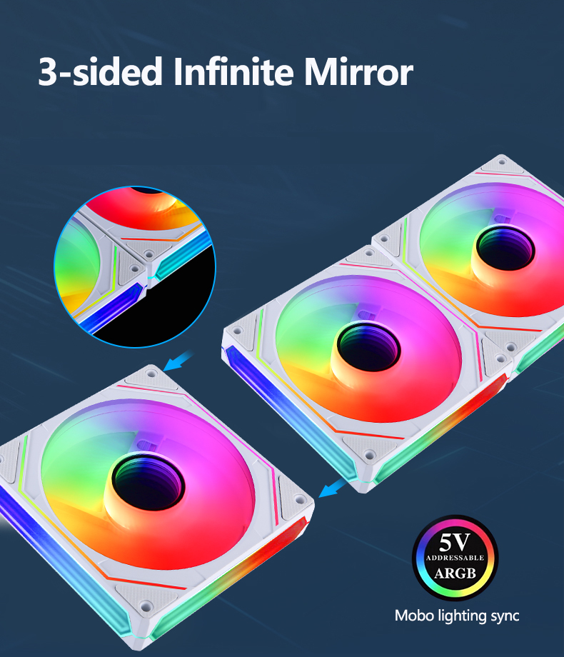 Jungle Leopard Prism Pro Argb Cpu Fan Mm Sided Infinite Mirror V