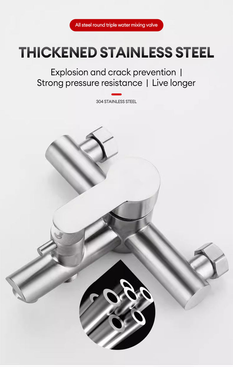 XTEN Hot And Cold Shower Set Stainless Bathroom Faucet With Shower