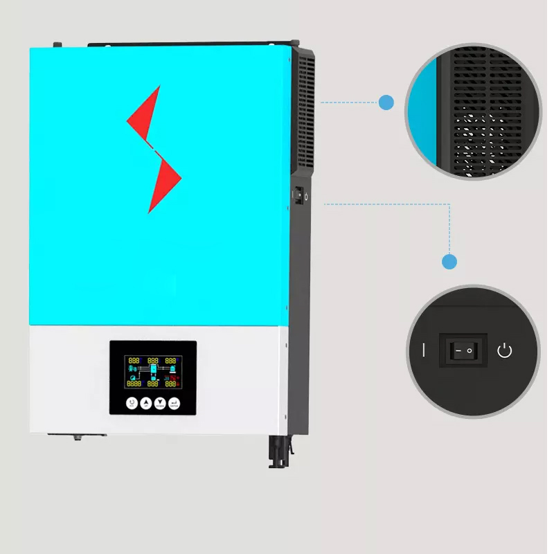 PowMr 3 6KW Hybrid Solar Charger Inverter Built In 120A MPPT Solar