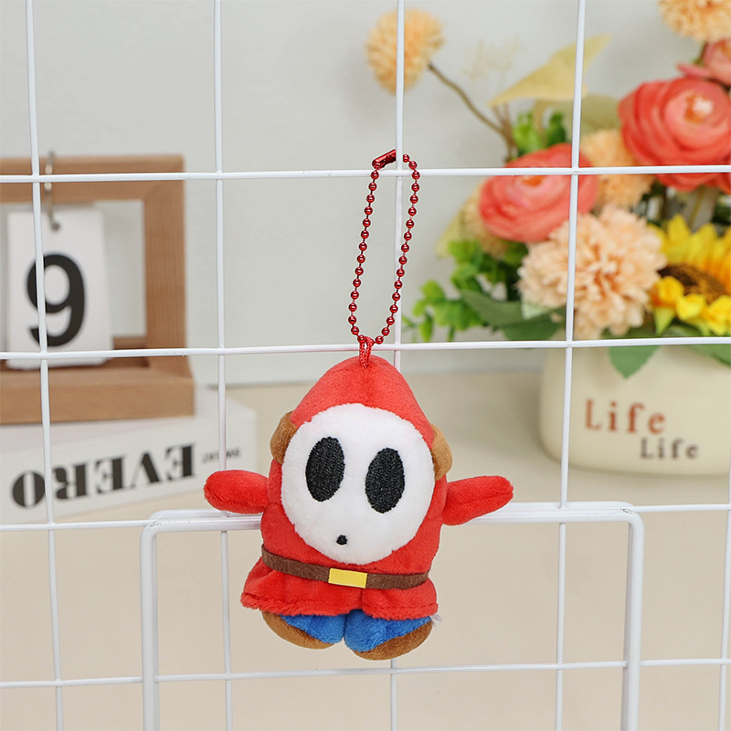 9 Style Game Super Mario Bros Plush Toys Key Chain Yoshi Red Koopa