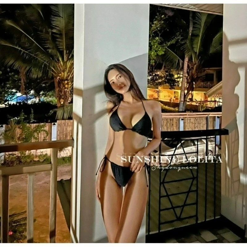 Swimsuit Women S Sexy Triangle Bikini Two Piece Vacation Travel Korean
