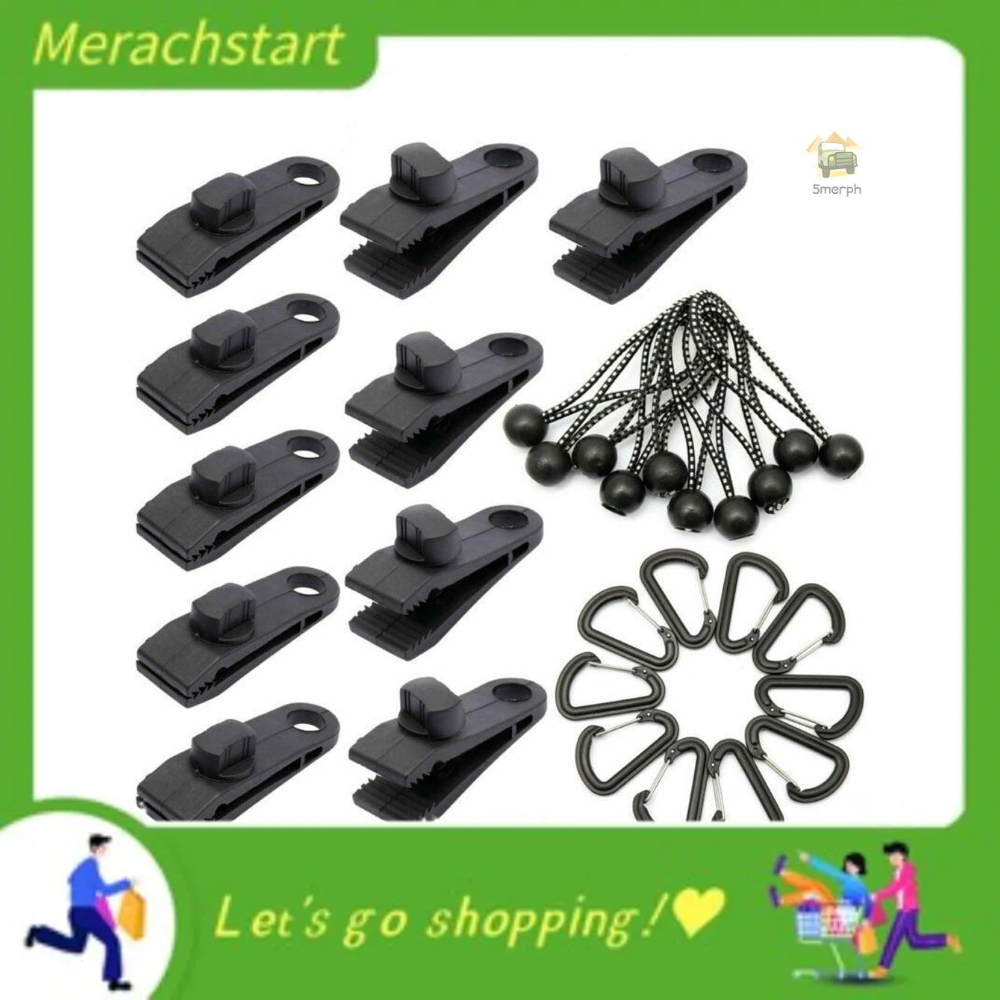 30pcs Outdoor Tarp Clips Heavy Duty Lock Grip Tent Fasteners Clamps