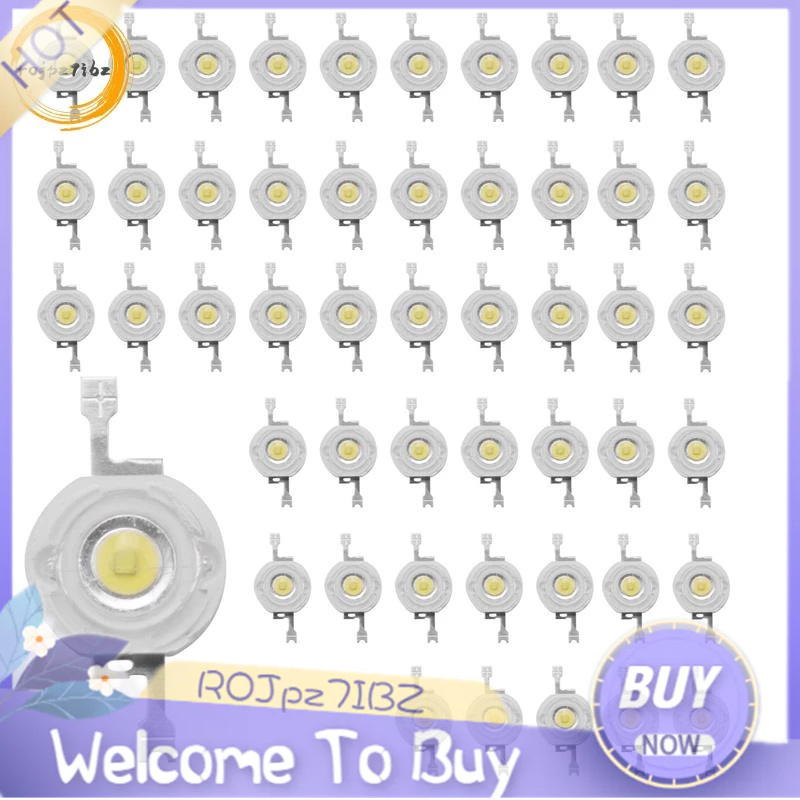 Pcs W Diode High Power Cool White Led Beads Watt Lamp Chip V V