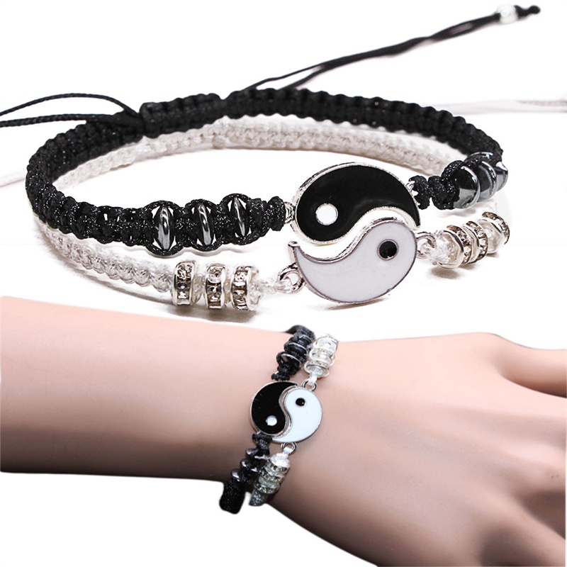 Pc Tai Chi Bracelet Couple Jewelry Alloy Mysterious Oriental Gossip