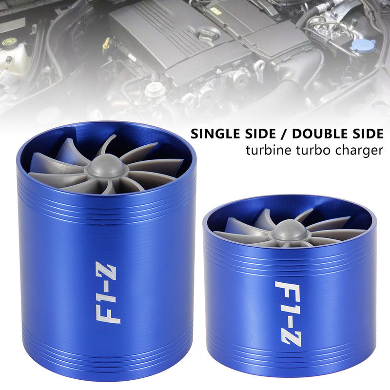 F Z Single Double Turbine Turbo Charger Air Intake Gas Fuel Saver