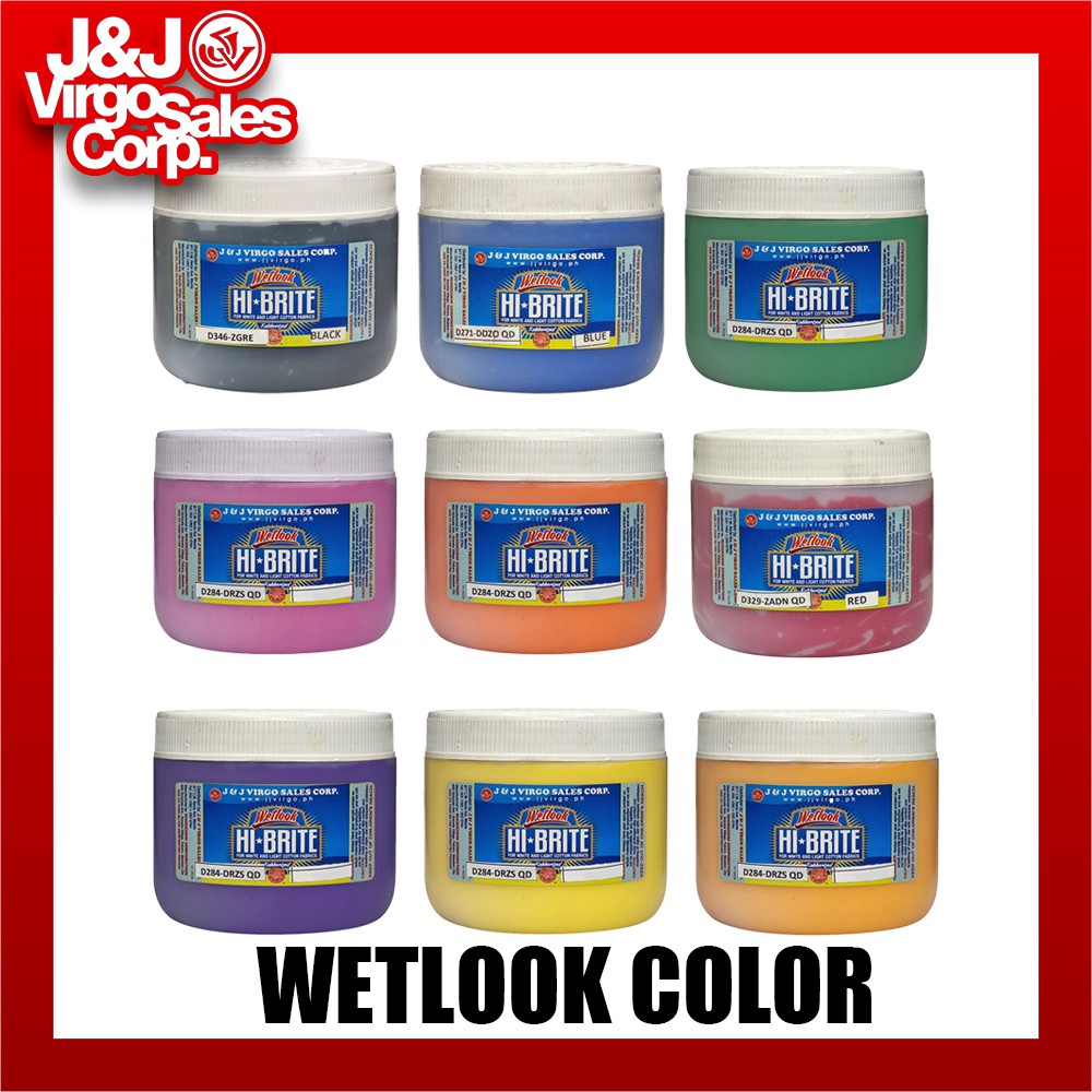 J J Virgo Sales Corp Wetlook Colored Rubberized Hi Brite 1 2 Kilo