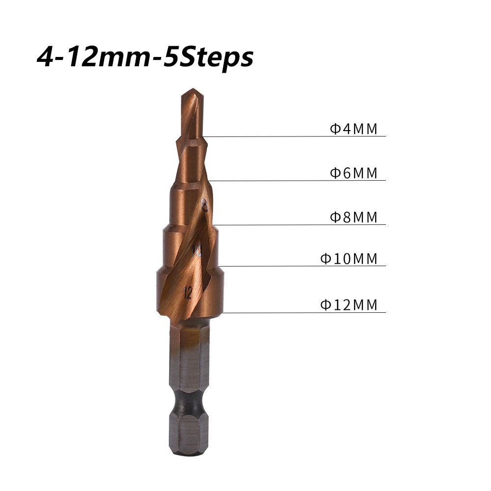 M Cobalt Step Drill Bits Mm Hss Drill Bit Spiral Groove