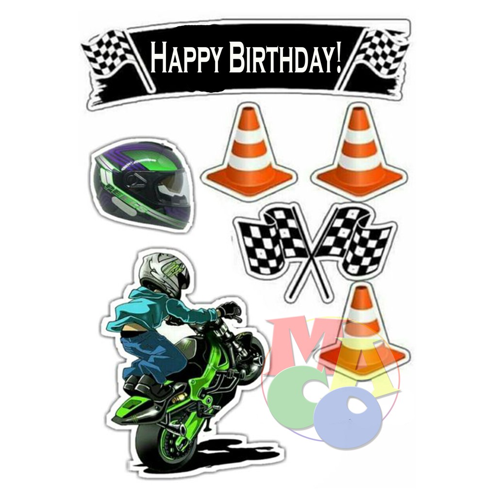 Motorcycle Cake And Cupcake Toppers Shopee Philippines