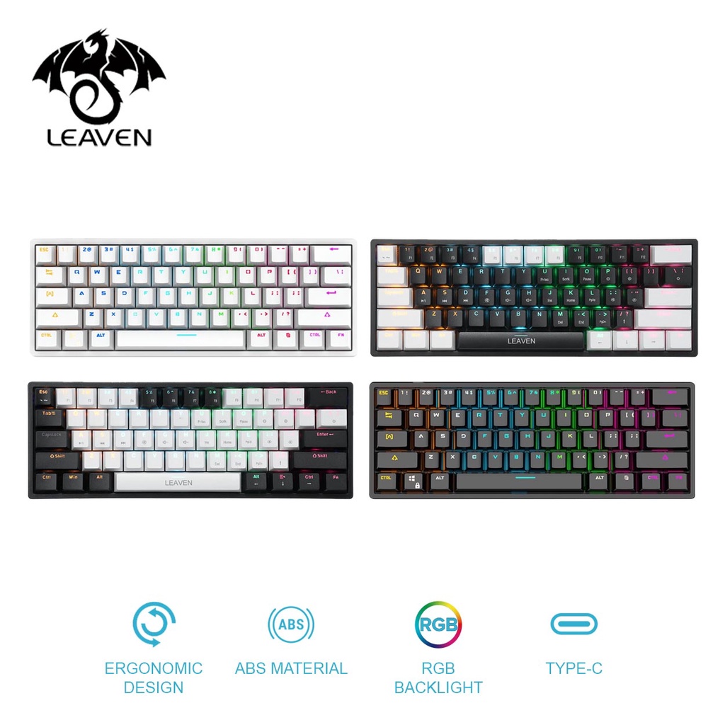 Leaven K Mechanical Keyboard Keys Hot Swappable Rgb Backlit